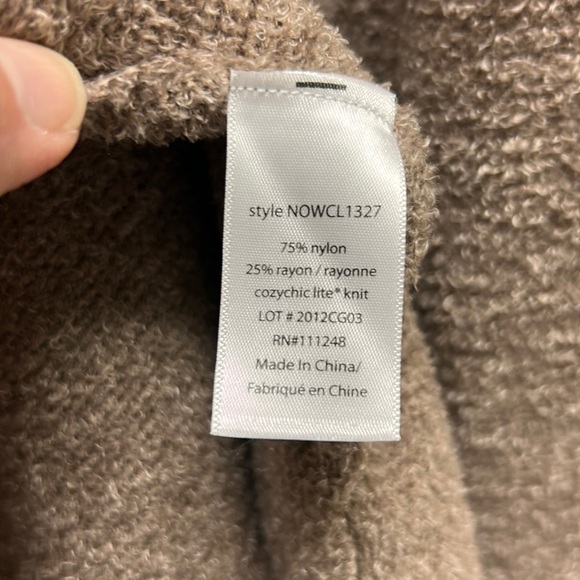 Barefoot Dreams Cozy Chic Lite Long Open Cardigan in Heather Cocoa Taupe… - Picture 9 of 11
